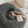 SoBuy FST100-DG Sillón Relax Individual Cómodo con Reposapiés Gris Oscuro 110x125x65 cm