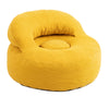 SoBuy FST100-Y Sillón relax de pana amarillo con reposapiés Butaca individual moderna sin marco