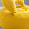 SoBuy FST100-Y Sillón relax de pana amarillo con reposapiés Butaca individual moderna sin marco