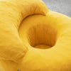 SoBuy FST100-Y Sillón relax de pana amarillo con reposapiés Butaca individual moderna sin marco