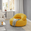SoBuy FST100-Y Sillón relax de pana amarillo con reposapiés Butaca individual moderna sin marco