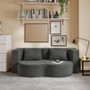 SoBuy FST101-DG Sofá cama 2 plazas convertible en gris oscuro Multifuncional para espacios pequeños