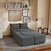 SoBuy FST101-DG Sofá cama 2 plazas convertible en gris oscuro Multifuncional para espacios pequeños