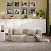 SoBuy FST101-MI Sofá cama 2 plazas convertible de pana beige Multifuncional para espacios pequeños