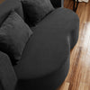 SoBuy FST101-SCH Sofá cama 2 plazas convertible de pana negra 177x107x32 cm