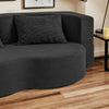 SoBuy FST101-SCH Sofá cama 2 plazas convertible de pana negra 177x107x32 cm