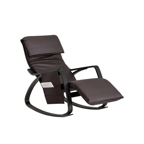 SoBuy FST20-BR Cadeira de balanço Poltrona de madeira marrom