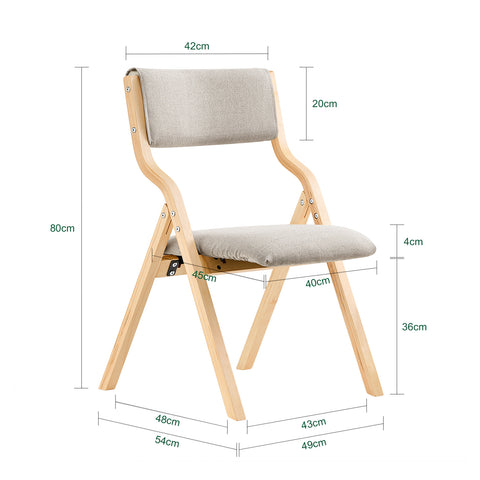 SoBuy FST40-HGx2 Conjunto de 2 cadeiras Cadeira dobrável cinza