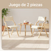 SoBuy FST40-Wx2 Lote de 2 Sillas de Madera Silla Plegable Beige