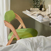 Cadeira dobrável de madeira SoBuy FST92-GR com assento e encosto verde