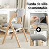 SoBuy FST92-Nx2 Lote de 2 Sillas Plegables de Madera con Asiento y Respaldo