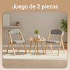 SoBuy FST92-Nx2 Lote de 2 Sillas Plegables de Madera con Asiento y Respaldo