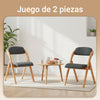 SoBuy FST92-SGx2 Lote de 2 Sillas Plegables con Asiento y Respaldo Gris