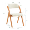 Cadeira dobrável de madeira SoBuy FST92-W com assento e encosto