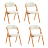 SoBuy FST92-Wx4 Conjunto de 4 cadeiras dobráveis ​​branco 47 x 60 x 77 cm