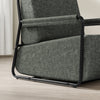 SoBuy FST99-DG Sillón relax individual con reposapiés Butaca tapizada moderna y cómoda Gris Oscuro