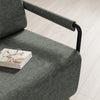 SoBuy FST99-DG Sillón relax individual con reposapiés Butaca tapizada moderna y cómoda Gris Oscuro