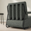 SoBuy FST99-DG Sillón relax individual con reposapiés Butaca tapizada moderna y cómoda Gris Oscuro