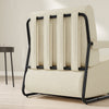 SoBuy FST99-MI Sillón Relax Pequeño y Cómodo Butaca de Salón Nórdica Blanco Crema 59x74x78 cm