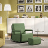 SoBuy FST99-SY Sillón de relax con reposapiés Butaca individual reclinable moderna verde 59x74x78 cm