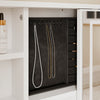 SoBuy FWT114-E-W Tocador con LED estación de Carga y Taburete Blanco 120x40x127cm