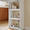 SoBuy FWT115-W Isla de cocina blanca con encimera abatible 65.3x199.5x120 cm