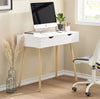 SoBuy FWT40-WN Mesa de escritorio con 2 cajones
