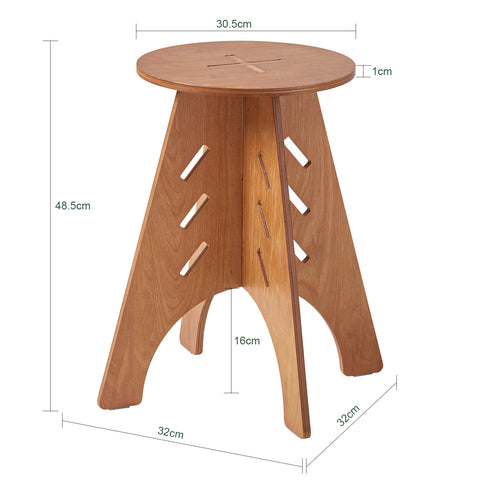 SoBuy HFBT01-K-BR Mesa Auxiliar pequeña con Juntas de Espiga Marrón