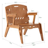 SoBuy HFST02-BR Cadeira de balanço Cadeira de jantar com encosto marrom