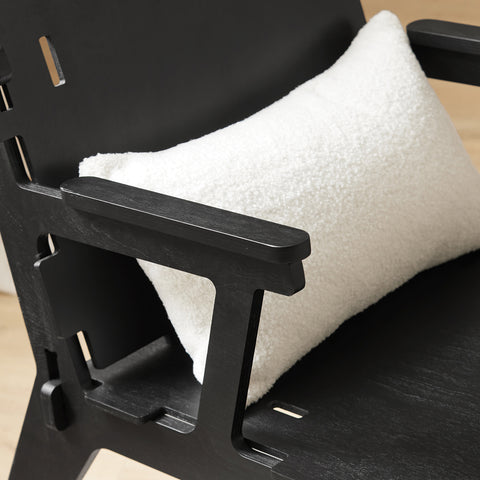 SoBuy HFST02-SCH Cadeira de balanço Cadeira de jantar com encosto preto