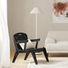 SoBuy HFST02-SCH Cadeira de balanço Cadeira de jantar com encosto preto