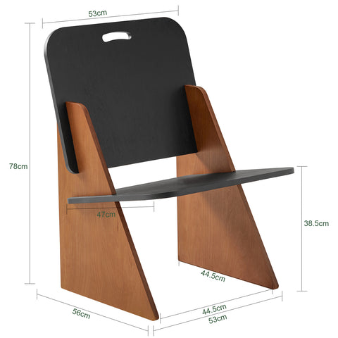 Cadeira de jantar SoBuy HFST03-SCH com encosto cadeira de balanço preta