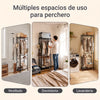 SoBuy KLS21-SCH Perchero plegable estrecho sobre ruedas Negro 60,5x32,5x175 cm