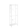 SoBuy KLS21-W Perchero Burro de Pie con Ruedas Blanco 60x32x175 cm