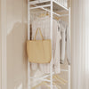 SoBuy KLS21-W Perchero Burro de Pie con Ruedas Blanco 60x32x175 cm