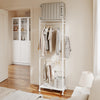 SoBuy KLS21-W Perchero Burro de Pie con Ruedas Blanco 60x32x175 cm