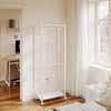 SoBuy KLS21-W Perchero Burro de Pie con Ruedas Blanco 60x32x175 cm