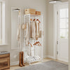 SoBuy KLS21-W Perchero Burro de Pie con Ruedas Blanco 60x32x175 cm