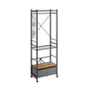 SoBuy KLS23-SCH Perchero de pie estrecho con cajón Gris Oscuro 60x32x175 cm