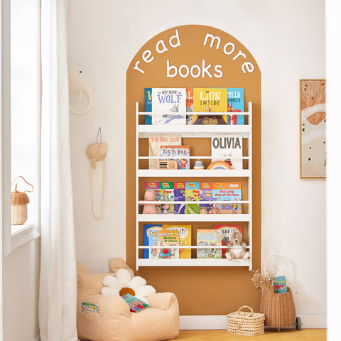 SoBuy KMB08-W Librería infantil con 4 Estanterías L80cm
