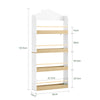 SoBuy KMB121-WN Librería infantil con 4 Estantes L130,5 cm Blanco y Natura
