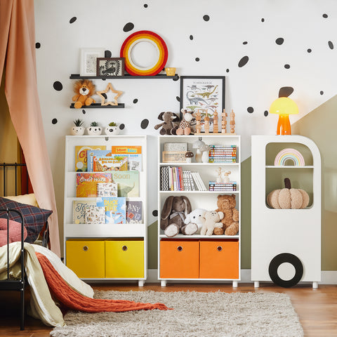 SoBuy KMB67-W Librería para Niños con 2 Cestas y 2 Estantes