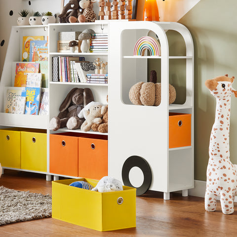 SoBuy KMB67-W Librería para Niños con 2 Cestas y 2 Estantes