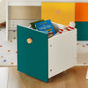 Organizador de armazenamento de brinquedos SoBuy KMB82-W com 2 gavetas e 2 caixas com rodas
