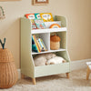 SoBuy KMB90-GR Librería Infantil con 3 Estantes y 1 Compartimiento Verde