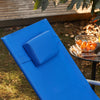 Espreguiçadeira de balanço SoBuy OGS28-KB com almofada e bolso azul royal