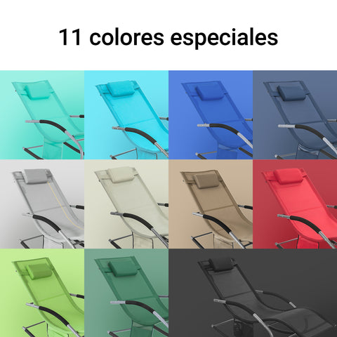 SoBuy OGS28-SCH Tumbona ergonómica Negro