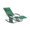 Pré-venda-SoBuy OGS28-WD Espreguiçadeira de balanço com travesseiro e bolso verde escuro