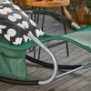 Pré-venda-SoBuy OGS28-WD Espreguiçadeira de balanço com travesseiro e bolso verde escuro