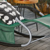Pré-venda-SoBuy OGS28-WDx2 Loungerx2 Cadeira de balanço com travesseiro e bolso verde escuro
